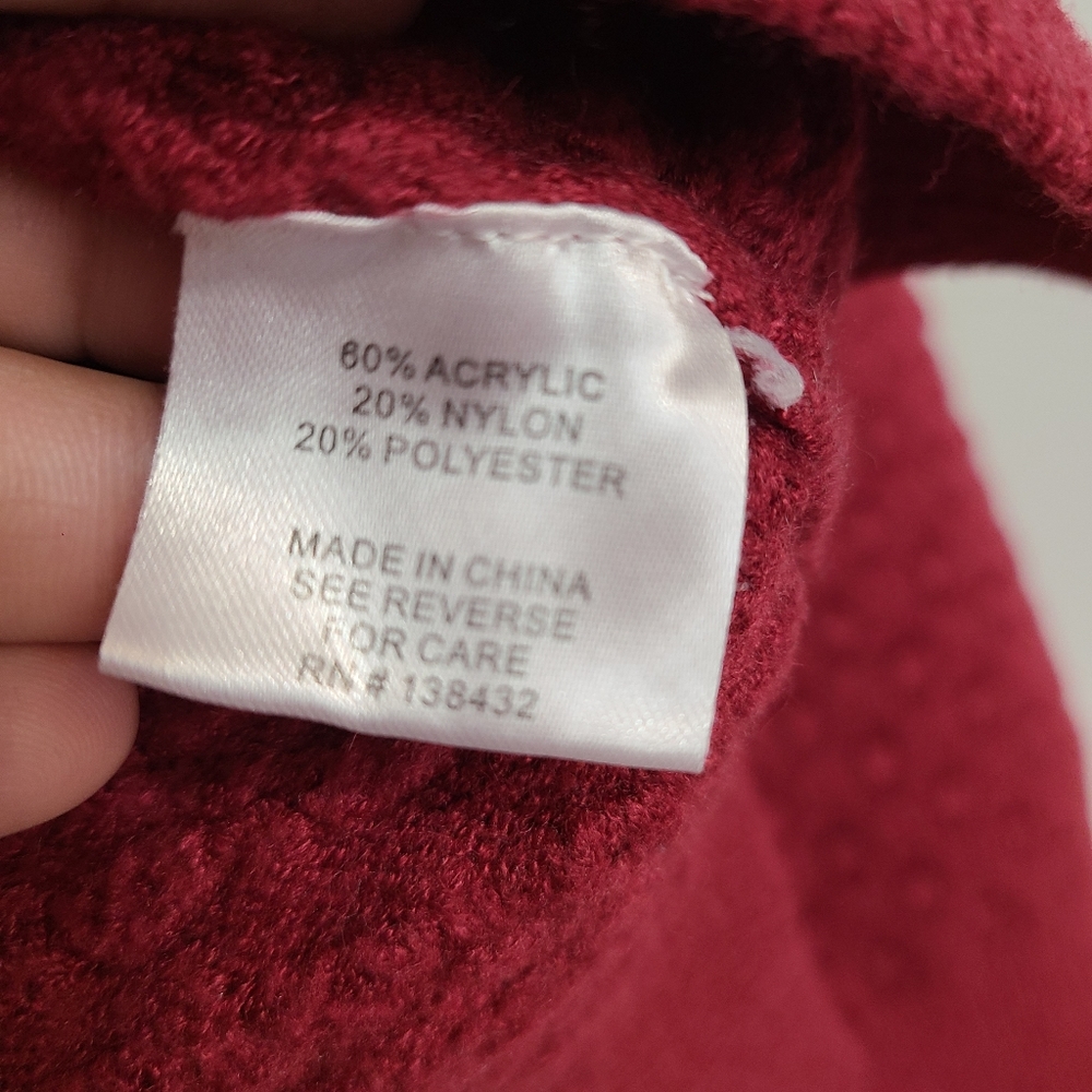 Modcloth Excellent Example Textured Burgandy Knit… - image 7